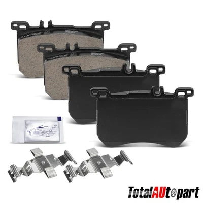 4 pastillas de freno de cerámica con herrajes para Mercedes-Benz SL400 SL450 SL550 delanteras Foto 1 de 4