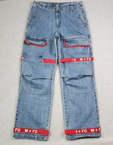 Vtg Marithe Francois Girbaud Baggy Jeans 36M 36x35 Denim Cargo Shuttle Tape Y2K - Picture 1 of 16
