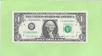 1988A* ..UNCIRC $1  G 1062 3965 *  .... 1988A $1  G-*       STAR NOTE      FRN - Image 1 of 2