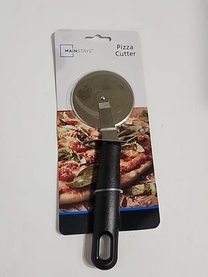 Mainstays 3in Ergonomic Lightweight Wheel Stainless Steel Pizza Cutter, Black - Image 1 of 4