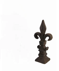 Scratch & Dent Brown Cast Iron Fleur de Lis Home Decor Accent - Picture 1 of 2