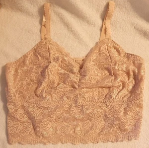 Bralette de encaje sin forro tórrido largo recortado inalámbrico rubor transparente talla 2 18/20 - Imagen 1 de 4