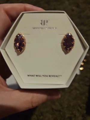 Bomb Party Earrings February 2025 Along The Way Amethyst Cz On Rose Gold Er93006 - Image 1 of 2