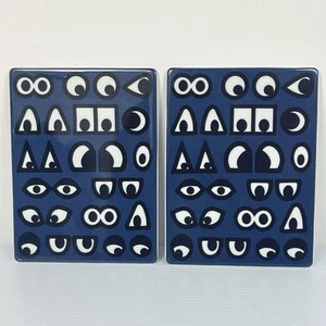 IKEA Glodande Walter Van Beirendonck Glossy Black & White Eyes Pop Art Trivet - Picture 1 of 9