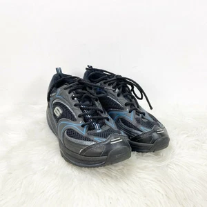 Skechers Shape-ups 8.5 Womens Black Blue Athletic Sneakers - Picture 1 of 8