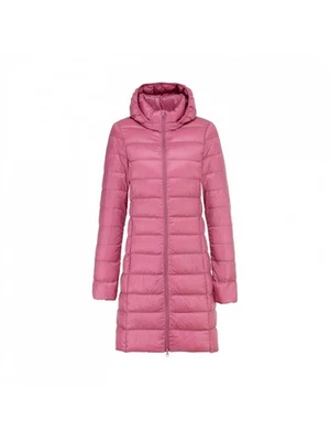 Chaqueta acolchada de longitud media para mujer | Relleno ligero y capucha desmontable Foto 1 de 4