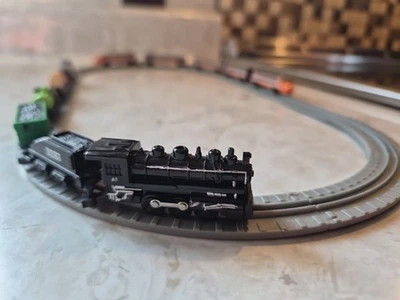 Micro Machines Galoob, TWO Train Sets With Complete  Oval Track, 33 parts total - Image 1 of 4