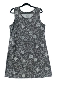 LL Bean Dress Misses Size Large Sleeveless Zippered Pocket jun25 - Picture 1 of 19