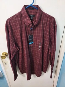 Van Heusen Windowpane Plaid Shirt, Men's, Large, NWT - Picture 1 of 5