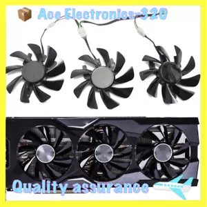 Set of 3 Fan Cooling Fan Set For Sapphire R9 4GB FURY HBM Tri-X T129215SU - Picture 1 of 5