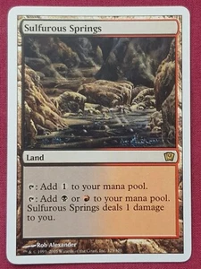 Magic The Gathering 9TH EDITION SULFUROUS SPRINGS land card MTG - Picture 1 of 2