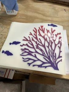 LOT of 105 Coral Reef Heat Transfers (Pink and Purple) - Picture 1 of 5