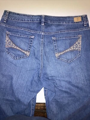 Pantalones de mezclilla BANDOLINOBLU para mujer 12 elásticos azules 34x20 pulgadas mandie crop Egipto Foto 1 de 4