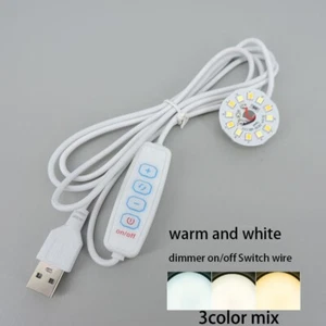5V 3W USB LED chip single Dimmable warm white Night Light tablet cable Desk Book - Picture 1 of 8