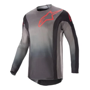 Alpinestars Techstar Sein Gray/Red MX Off-Road Jersey Men's Size MD - Picture 1 of 2