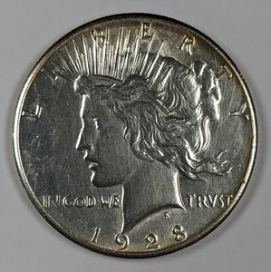1928 Peace Silver Dollar Choice AU - Picture 1 of 3
