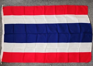 VINTAGE NATION OF THAILAND VINYL FLAG 5' X 3' WILL BE SHIPPED FOLDED - Picture 1 of 1