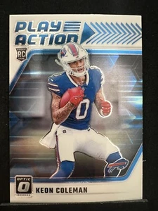 2024 Donruss Optic Play Action insert Rookie Keon Coleman #5 Bills RC - Picture 1 of 4