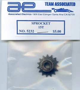 # 5232 Vintage Associated RC500 SPROCKET, 15T... RC 500 RC300 - Picture 1 of 2
