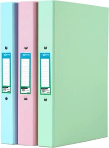 A4 Ring Binders, Pastel, Pack of 3 Folders 40MM - Picture 1 of 9