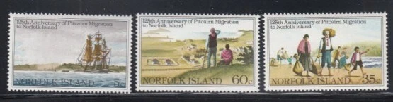 NORFOLK ISLAND 125th Anniversary of Pitcairn Migration MNH set - Image 1 of 1