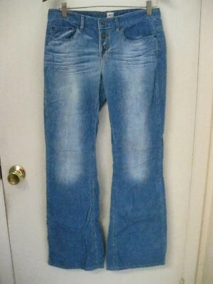 Pana inclinable talla 7 R color azul envejecido pierna acampanada algodón suave de colección años 90 Foto 1 de 4