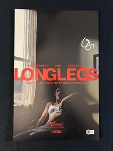 Osgood Perkins signiertes Longlegs 11x17 Foto mit Beckett Echtheitszertifikat - Bild 1 von 2