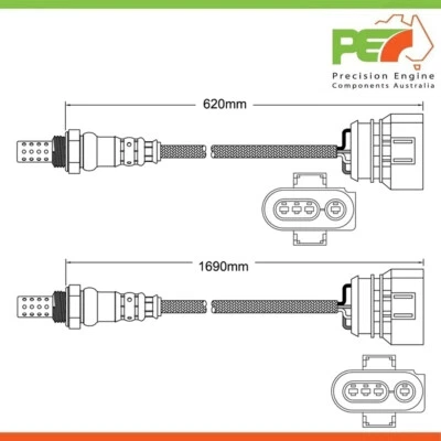2x New * OEM * Pre-Cat & Post-Cat Oxygen Sensors For Audi RS4 2.7L Twin Turbo - Изображение 1 из 4