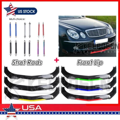 Gloss Chin Front Bumper Lip Body Kit Splitter for Mercedes Benz W211 amg E63 E55 - Image 1 of 4