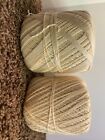 Crochet Knitting Thread Cream Size 10 2 Partly Used Skeins