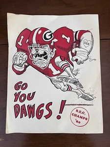 Georgia Bulldogs Jack Davis 11x14 Print 1980s SEC Champs - Bild 1 von 5