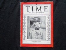 1933 OCTOBER 30 TIME MAGAZINE - MAXIM WEYGAND, EUROPE'S FRENCH POLICEMAN - T 394
