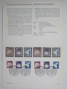 Bund Ministerkarte Typ IV 1975 Mi.Nr. 847,849,852 Industrie und Technik - Picture 1 of 1