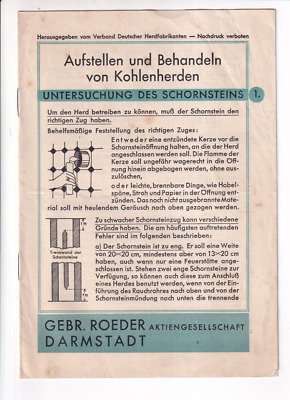 ROEDER, KOHLENHERDE, DARMSTADT Um 1930: AUFSTELLEN + BEHANDELN Von KOHLENHERDEN • 9.90€