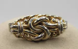 Vintage Gold Tone Double Love Knot Scarf Clip Holder Accent 1.5" wide - Picture 1 of 3