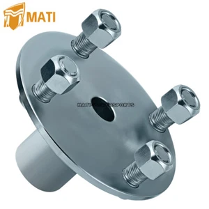 Buje adaptador de eje vivo de 4 orejetas de 1" para carro de karts ATV remolque cuádruple - 4" x 4" - Imagen 1 de 10