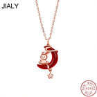 European S925 Sterling Silver Necklace Chain Naughty Rabbit For Women Jewelry