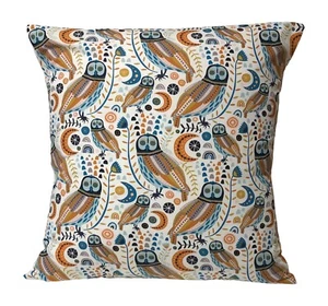 16” Lightweight Scandinavian Scandi Style Owl Owls Cushion Cover - Picture 1 of 6