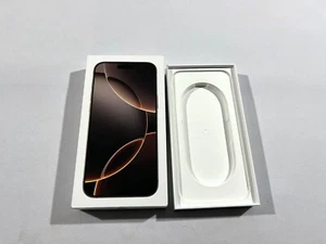 BOX ONLY Apple iPhone 16 Pro MAX Desert Titanium A3084 MYW53LL/A 256GB - Photo 1 sur 4