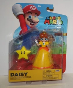Super Mario Princess DAISY w/SUPER STAR 4" Action Figure by Jakks 2024 NEW - Picture 1 of 9