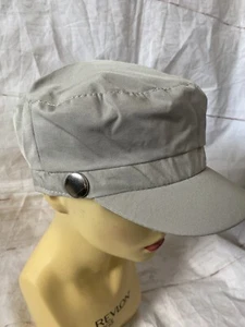 Ladies Khaki Baker Boy Fiddler Hat Silver Findings New - Picture 1 of 10