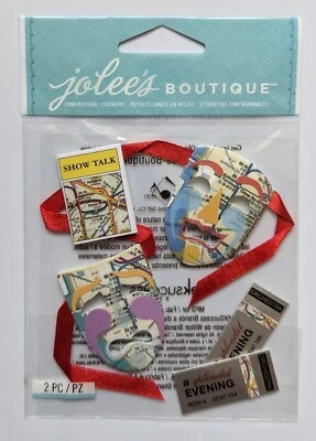 VERY RARE Jolee's Broadway Play Music Masks Tickets Scrapbooking Stickers - Image 1 of 2