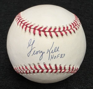 GEORGE KELL Signed 1983 HALL OF FAME Official Baseball-DETROIT TIGERS-JSA - Picture 1 of 9