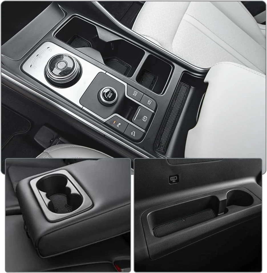 Auovo para Kia Sorento 2021-2023 Accesorios Puerta Ranura Portavasos Inserto 21 piezas Foto 1 de 4