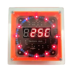 Zum Selbermachen rotierende LED elektronische Digitaluhr Kit Lernbrett DC5V DS1302 + Hülle - Bild 1 von 29