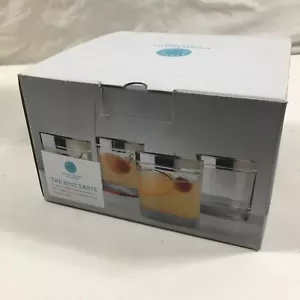 Juego de 4 - Gafas Rocks - Borde Plata - 12,62 OZ - Colección Martha Stewart - Imagen 1 de 14