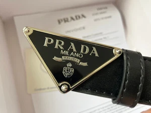 ** Gürtel Prada Schwarz, OVP mit Case ** 105 cm lang - Bild 1 von 7
