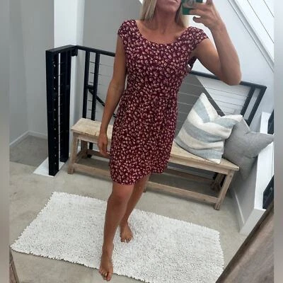 Flynn Skye red & pink floral boho festival mini dress summer vacation formal 1 - Image 1 of 4