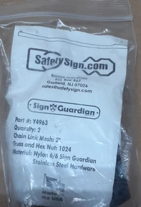 SIGN GUARDIAN Y4963, Tamper Resistant Chain Link Fence Bracket - Lot of 2 - Bild 1 von 3