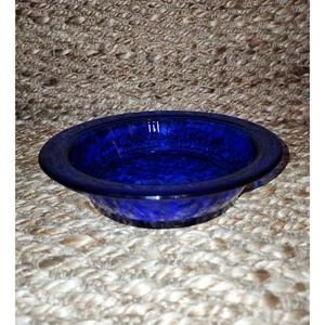 Rio Dei Vetrai Cobalt Blue Low Bowl - Murano Italy 8 7/8 Inch - Picture 1 of 8